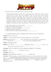 English Worksheet: jumanji