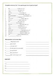 English Worksheet: Have / has got - practice