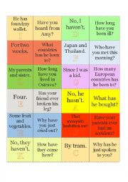 Present Perfect Dominoes