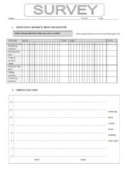 English Worksheet: SURVEY