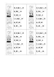 English Worksheet: Rooms in the house Family and friends 1