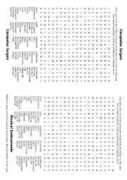 English Worksheet: Wordsearch puzzles