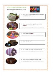 English Worksheet: EASTER EGGS IN COCO