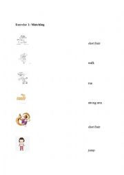 English Worksheet: Body parts