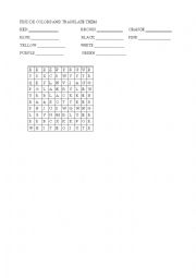 English Worksheet: Colors wordsearch