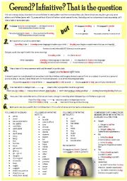 English Worksheet: GERUND or INFINITIVE