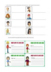 English Worksheet: How does he/she like?