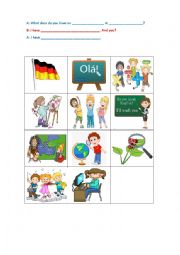 English Worksheet: School subjects and days of the week