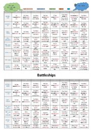 English Worksheet: Present Perfect Battleships