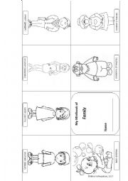 English Worksheet: Mini-book of my family