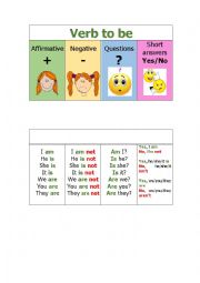 English Worksheet: Verb to be interactive notebook 