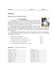 English Worksheet: Exercises for beginers