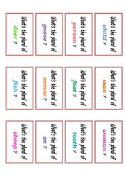 English Worksheet: Irregular plurals