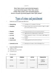 English Worksheet: Crime. Types of crime. Vocabulary