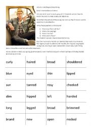 English Worksheet: compound-adjectives-description