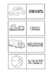 English Worksheet: Toys domino