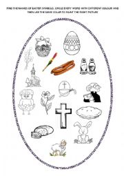 EASTER SYMBOLS WORDSNAKE