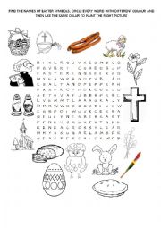 EASTER SYMBOLS WORDSEARCH