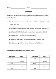 Sequencing and simple past