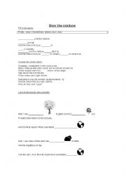 English Worksheet: Over the rainbow song activities 