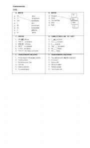 English Worksheet: Grammar exercies 