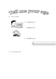 English Worksheet: How old are you 