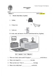 English Worksheet: Parts of the house