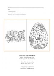English Worksheet: Easter postcard