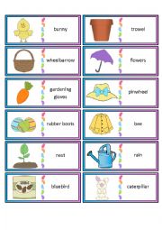 English Worksheet: Spring and Easter Dominoes Part 2 of 2
