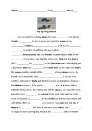 English Worksheet: Beach Vocabulary Practice