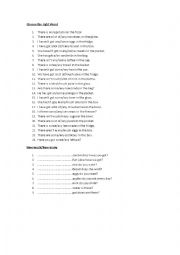 English Worksheet: much many some any