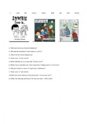 English Worksheet: Comics reading exercise