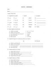 English Worksheet: Revision/Extra activities for kids
