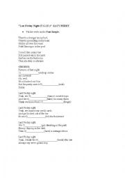 English Worksheet: Last Friday Night  (Katy Perry)