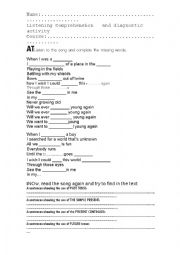 English Worksheet: Diagnostic and listening activity. 