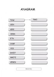 Anagram the numbers - Part 1