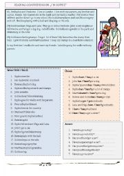 English Worksheet: Reading comprehension with have got
