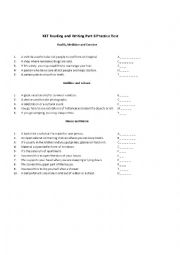 English Worksheet: Ket Practise Part 6 