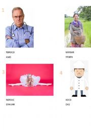 English Worksheet: PROFESSIONS