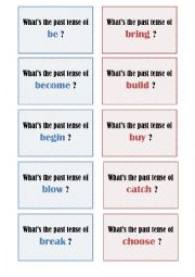 English Worksheet: Past Simple of irregular verbs