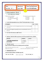 MID SEMMESTER TWO TEST ONE 8TH FORM MRS ABID