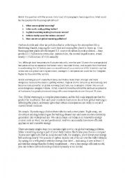 English Worksheet: Global warming