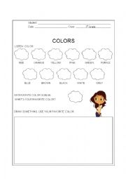 English Worksheet: Colors