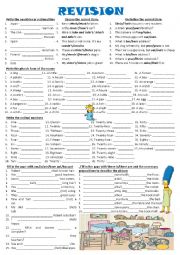 English Worksheet: Revision (2 pages)