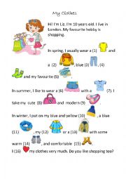 English Worksheet: Tina and Nikita tell about clothes