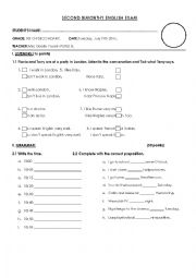 English Worksheet: examen 