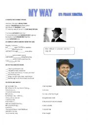 English Worksheet: My way by Franl Sinatra