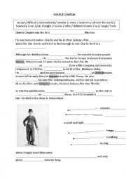 English Worksheet: Charlin Chaplin, the Greek Theatre