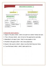 English Worksheet: Relative Clause