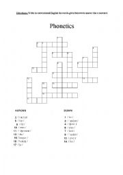 English Worksheet: Crosswords